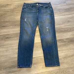 Lane Bryant Straight Leg Distressed Jeans
